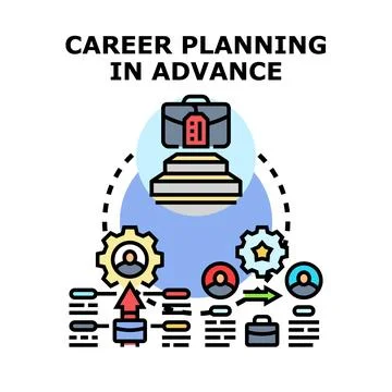 Career planning in advance concept vector illustration Stock Illustration