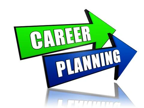 Career planning in arrows Stock Illustration