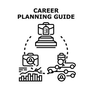 Career planning guide creating professional growth strategy Ilustração Stock