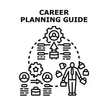 Career planning guide for professional development and growth Illustrazione stock