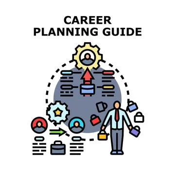 Career planning guide for professional development and growth Stock Illustration