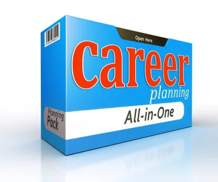 Career planning pack box concept Stock Illustration