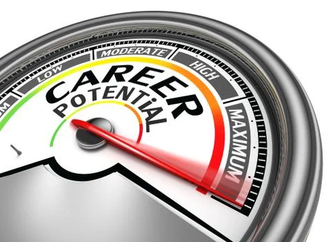 Career potential conceptual meter Stock Illustration