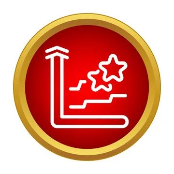 Career progression growth steps achieving success stars Stock-Illustration