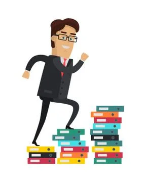 Career Progression Vector Concept in Flat Design Stockillustratie