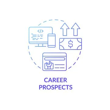Career prospects blue gradient concept icon Stockillustratie