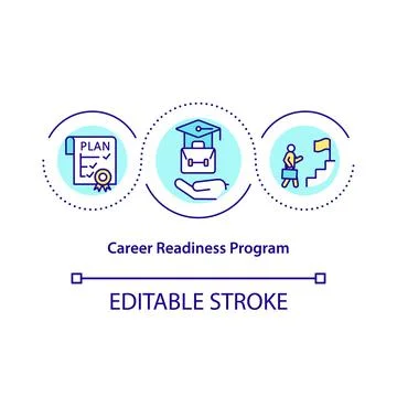 Career readiness program concept icon Illustrazione stock
