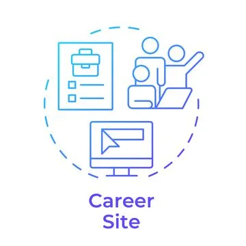 Career site blue gradient concept icon Stock-Illustration
