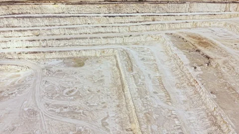 Career site showing salt extraction in large areas with various layers seen in Stock Footage 345457613