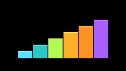 Career steps rising on black background overlay 4K 库存影片 337062537
