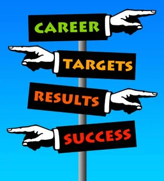Career targets Stock Illustration