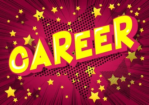 Career - Vector illustrated comic book style phrase on abstract background. Stockillustratie