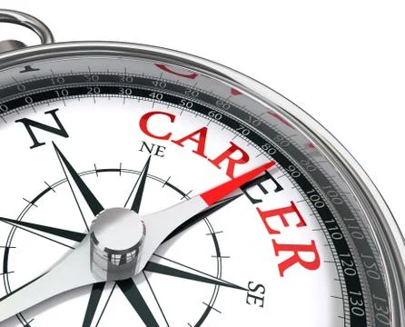 Career the way indicated by compass Stock Illustration