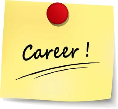 Career yellow note Stock Illustration