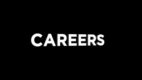 Careers 3D Text 4k Animation on White Alpha Channel black Green Screen Back.. Stock Footage 313627875