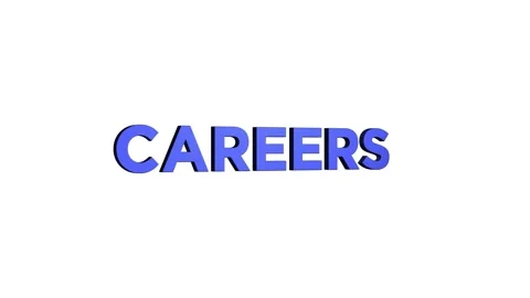 Careers 3D Text 4k Animation on White Alpha Channel black Green Screen Back.. Stock Footage 313627880
