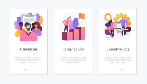 Careers app interface template. Stock Illustration
