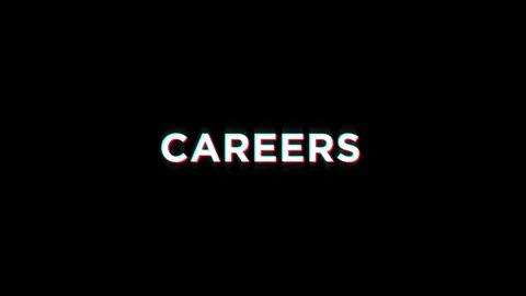 Careers text glitch animation effect abstract on black background Video stock 313020559