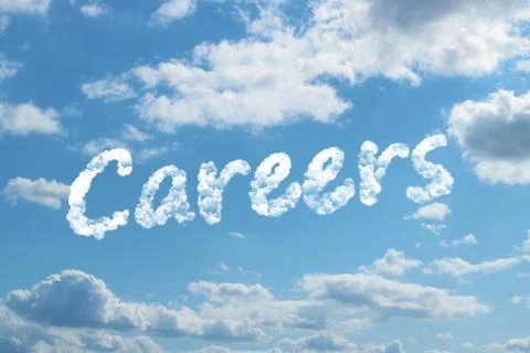 Careers word on cloud Illustrazione stock