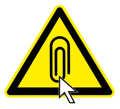 Careful with Email Attachments Illustrazione stock