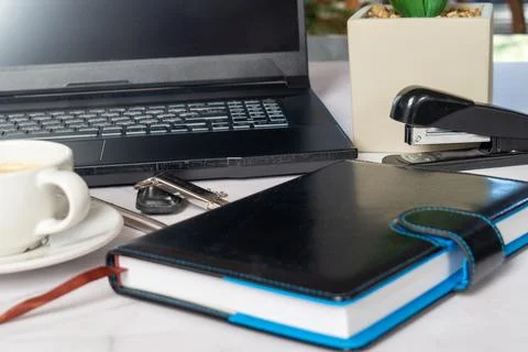 Carefully Planned Workspace Optimized For Home Based Professional Activities Stock Photos
