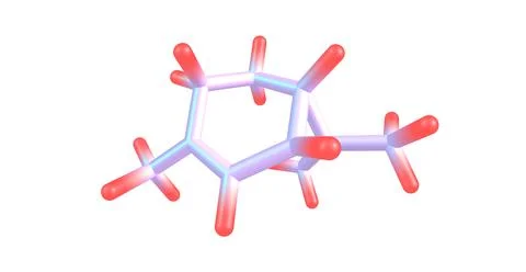Carene molecular structure isolated on white Stock Illustration