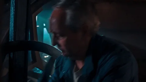 Caretaker Man Regulate Tower Clock Mechanism Video stock 73028955