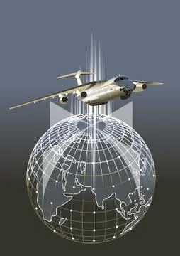 Cargo airplane Stock Illustration