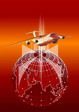 Cargo airplane Stock Illustration