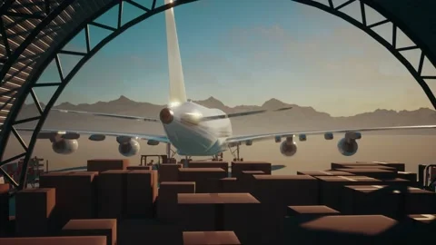 Cargo at the airport Stock Footage 196146264