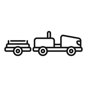 Cargo bag machine icon outline vector. Ground airport Stock Illustration