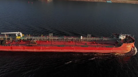 Cargo barge on the river in summer Stock Footage 111890018