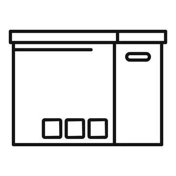 Cargo box icon outline vector. Delivery box Stock Illustration