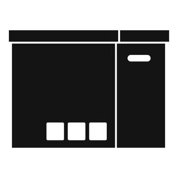 Cargo box icon simple . Delivery box Stockillustratie