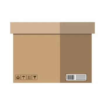 Cargo. Carton boxes Stock Illustration