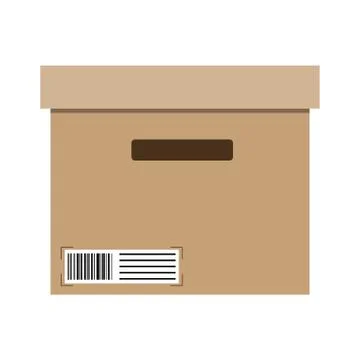 Cargo. Carton boxes Stock Illustration