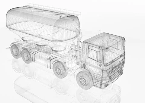 Cargo cement carrier Stock Illustration