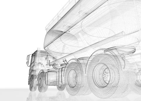 Cargo cement carrier Stock Illustration