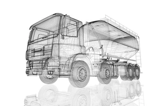 Cargo cement carrier Stock Illustration