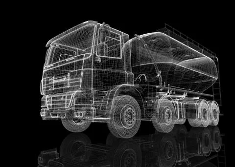 Cargo cement carrier Stock Illustration