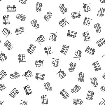 Cargo Commercial Logistics Seamless Pattern Vector Stock Illustration
