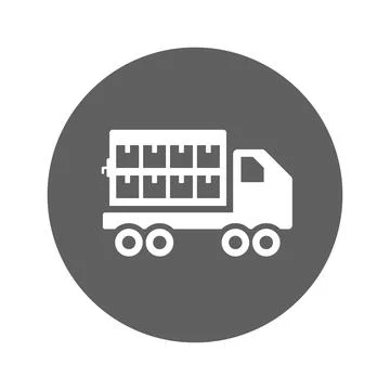 Cargo, commodities, goods icon. Gray vector graphics. Stock Illustration