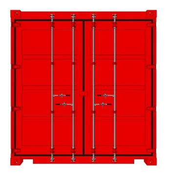 Cargo container, 3d illustration Stock Illustration