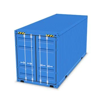 Cargo container 3d isolated storage shipping box. Export import container Stock Illustration