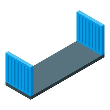 Cargo container construction icon, isometric style Stock Illustration