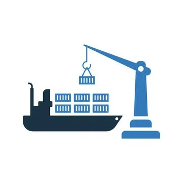 Cargo, container, delivery icon. Simple editable vector graphics. Stock Illustration