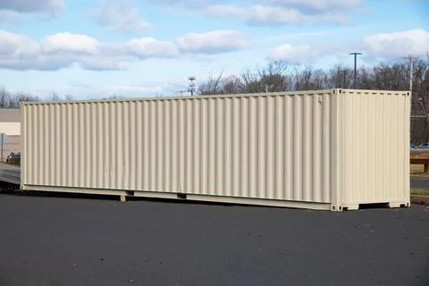 Cargo container export metal transport Stock Photos