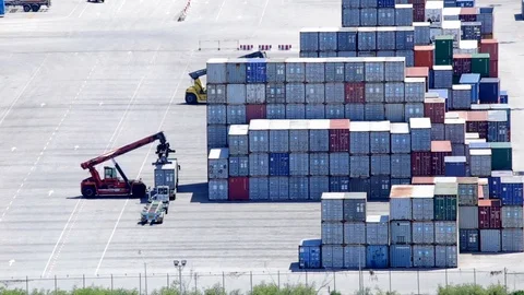 Cargo container Stock Footage 103656707