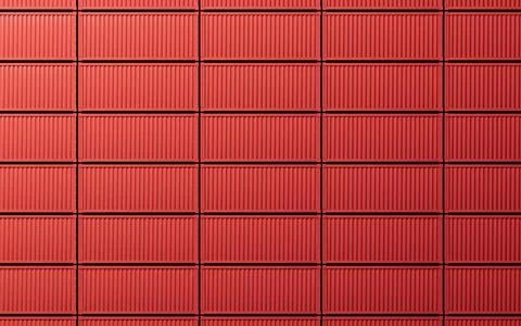 Cargo container, freight and export, 3d rendering. Stock Illustration