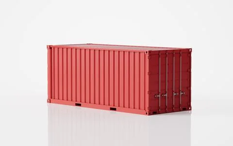Cargo container, freight and export, 3d rendering. Stock Illustration